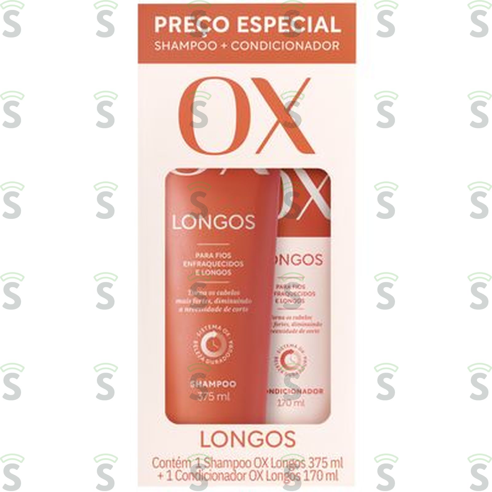 Kit Shampoo + Condicionador Ox Cosméticos Cosméticos Longos Caixa com 2un - 545ml