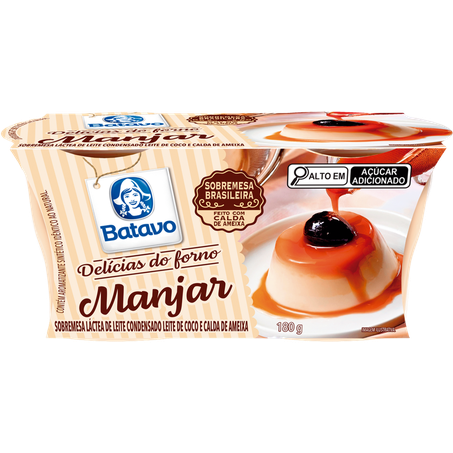 SOBREMESA LÁCTEA BATAVO DELÍCIAS DO FORNO MANJAR POTE 180G