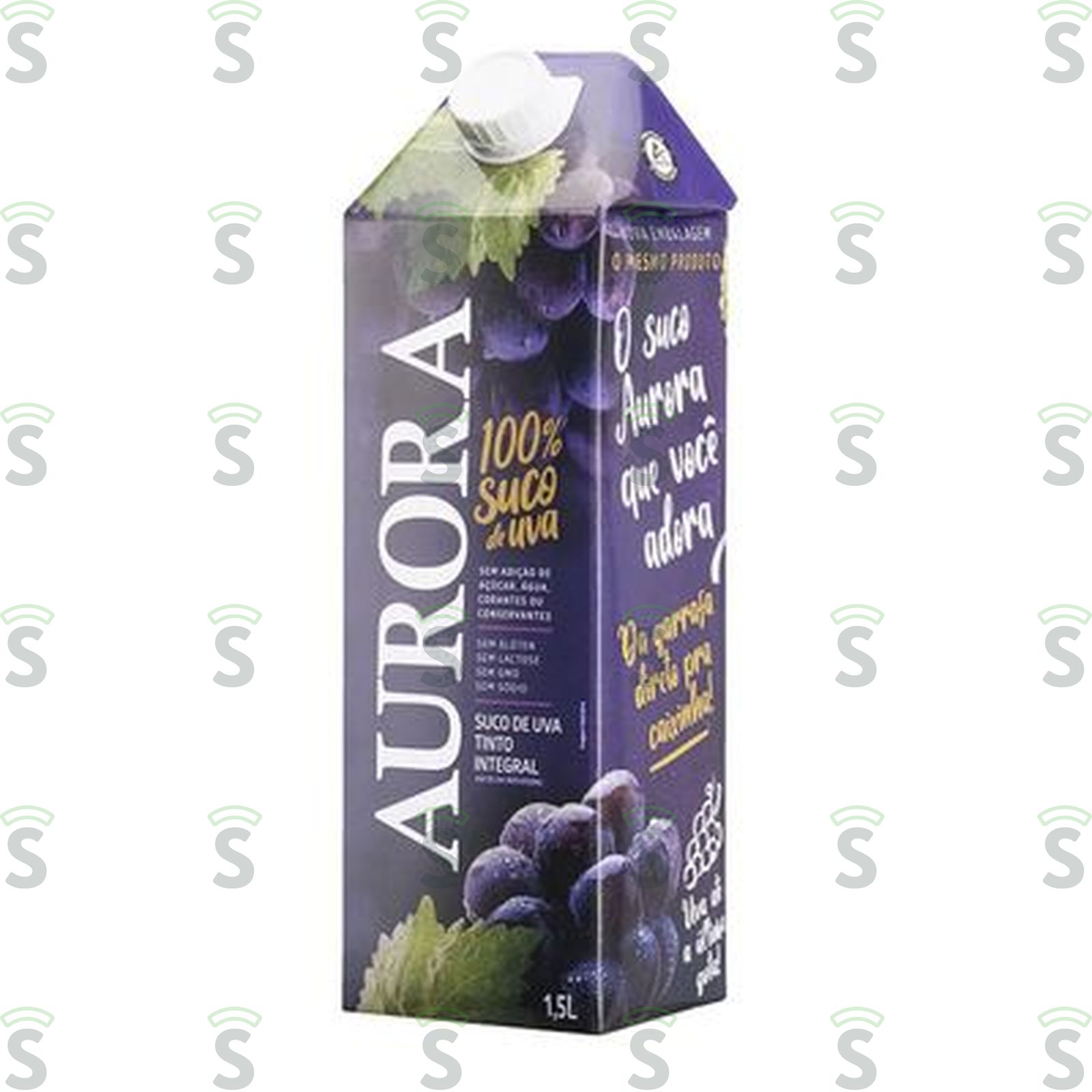 Suco Integral de Uva Tinto Vinícola Aurora Caixa com Tampa 1.5lt