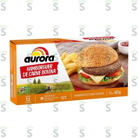  Hambúrguer Bovino Aurora Caixa 672g