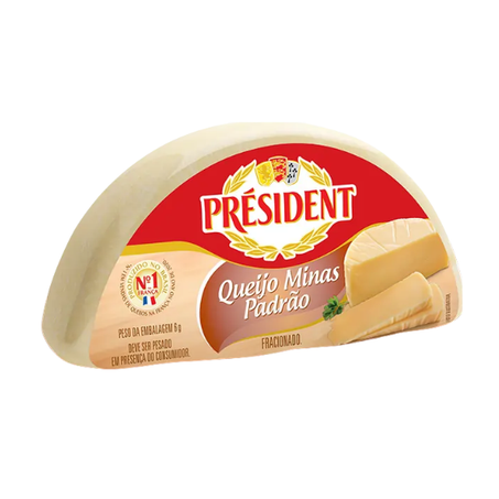 Queijo Minas Padrão President - aproximadamente 600g