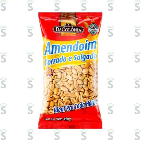  Amendoim Dacolônia Torrado e Salagado Pacote 450g