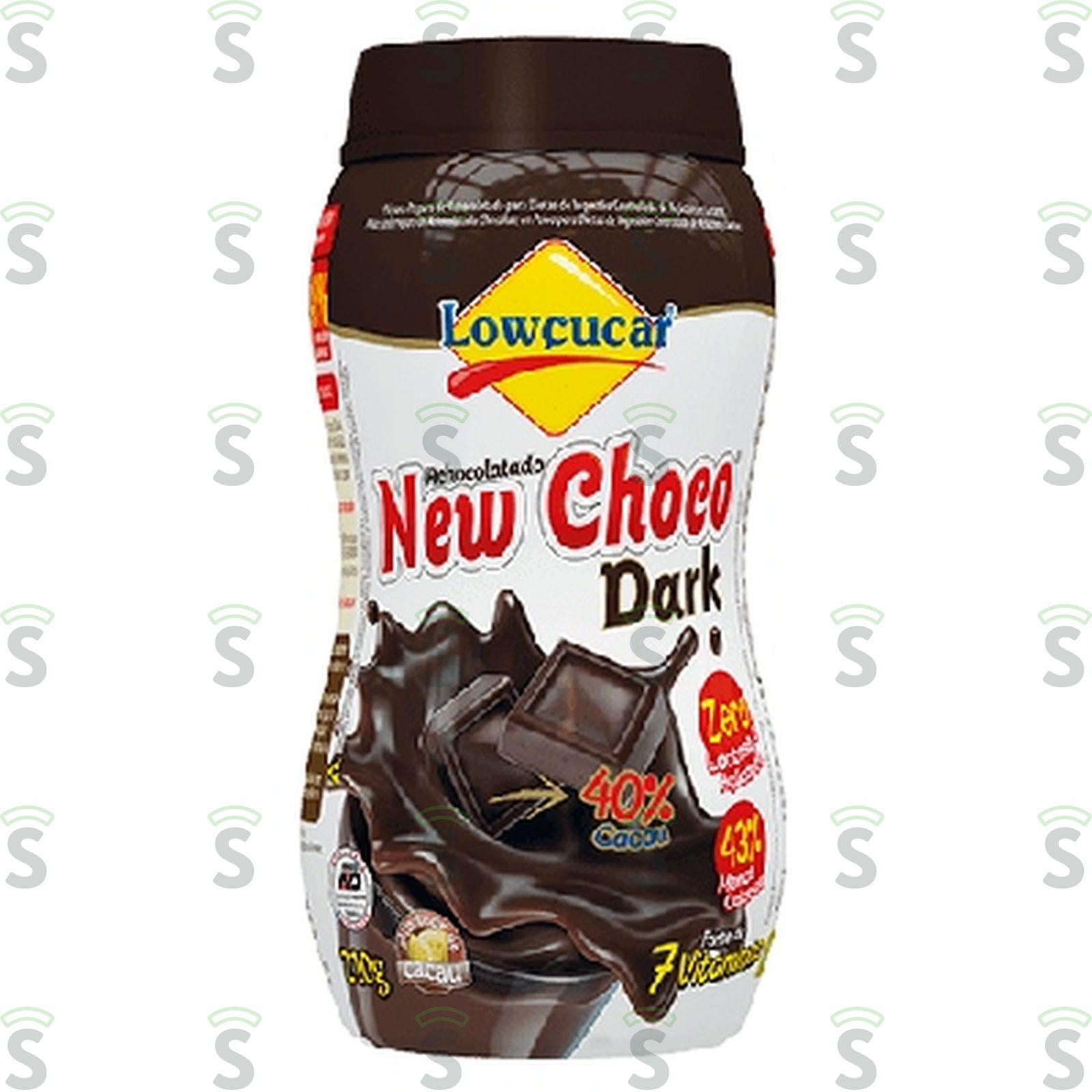 Achocolatado em Pó Lowçucar New Choco Zero Lactose Zero Açúcar Dark Pote 210gr