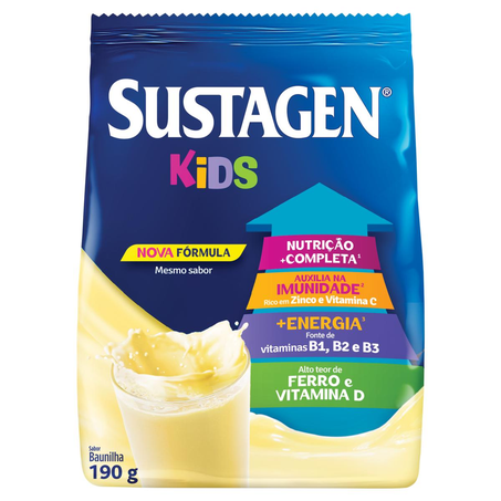 Sustagen Kids 190g - Baunilha - Sachê