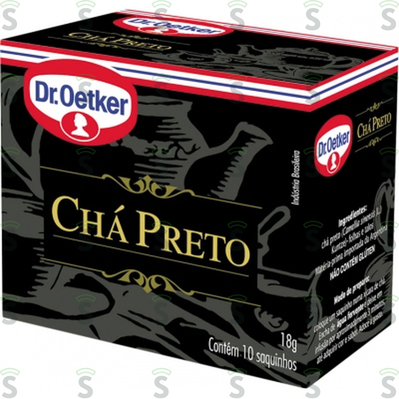 Oetker-cha c/10 preto 18g