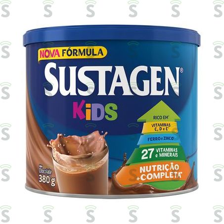  Pó Para Preparo de Bebida Sustagen Kids Chocolate Lata 380gr