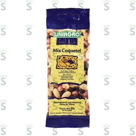 Snack Uniagro Mix Coquetel Embalagem 30g