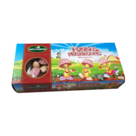 Biscoito funny mushrooms morango 60g