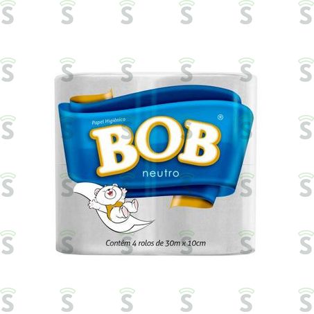  Papel Higiênico Bob Neutro 30m Pacote 4un