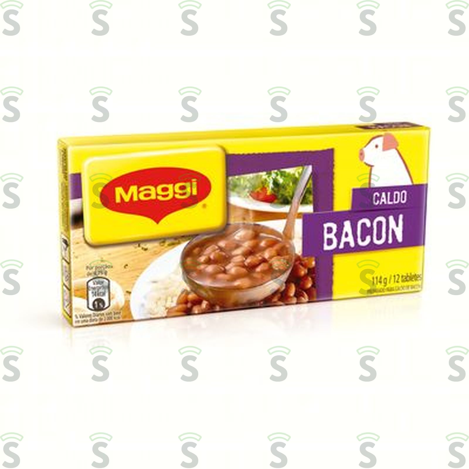Caldo em Tablete Maggi Bacon Caixa com 12un - 114gr