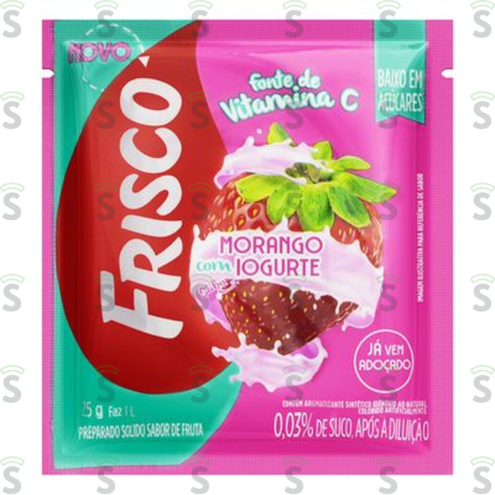 Refresco em Pó Morango com Iogurte Frisco Pacote 25G