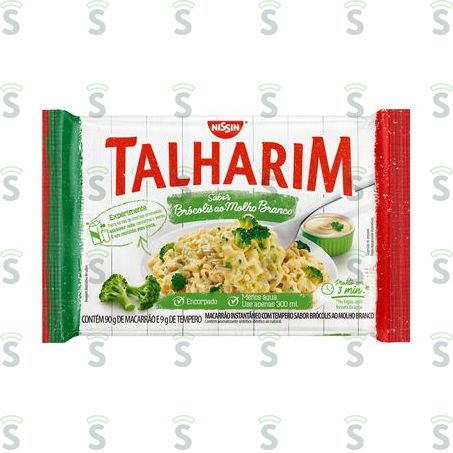  Macarrão Instantâneo Nissin Talharim Brócolis Molho Branco 99g