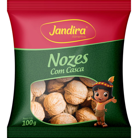 Nozes Jandira 100g - Com Casca - Pacote