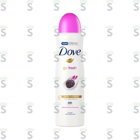  Antitranspirante Aerosol Dove  Amora e Flor de Lótus Go Fresh Frasco Spray 150ml