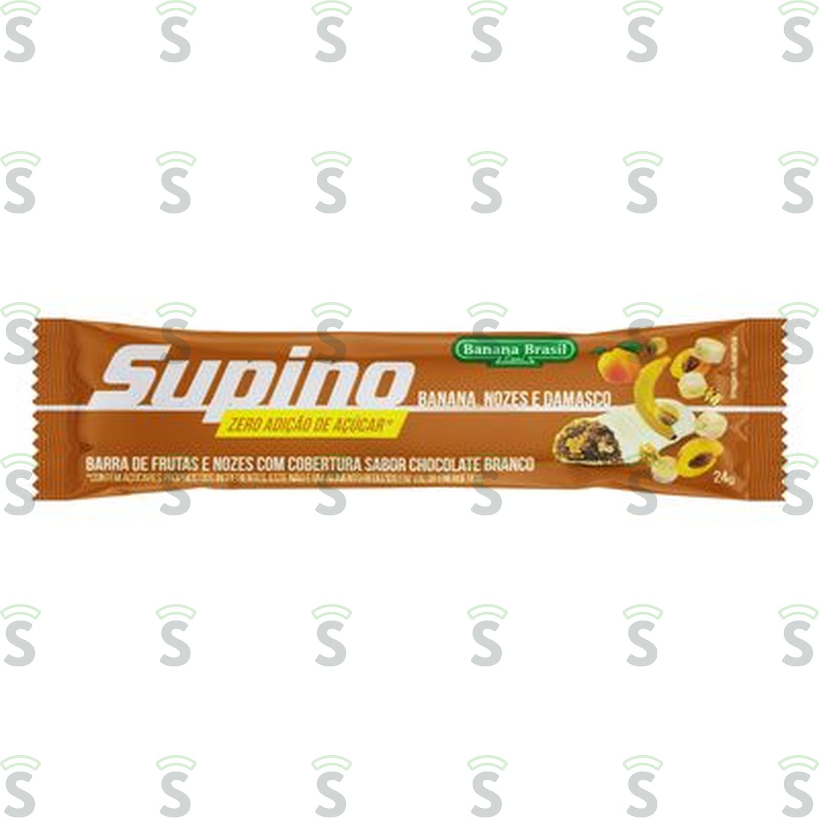 Barra Supino Banana Nozes E Damasco com Chocolate Branco - Zero 24G