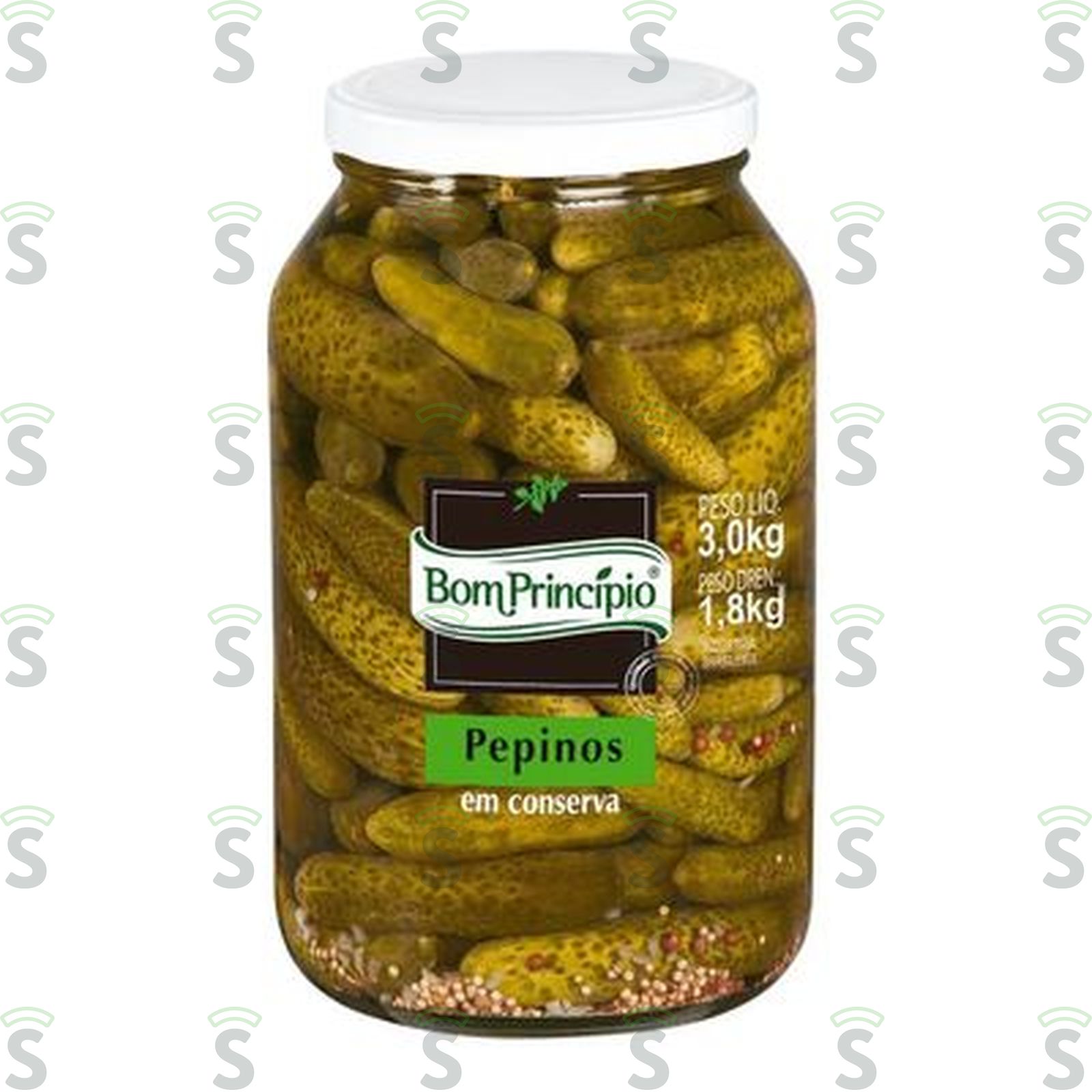 Bom principio-pepino 1.8kg em conserva
