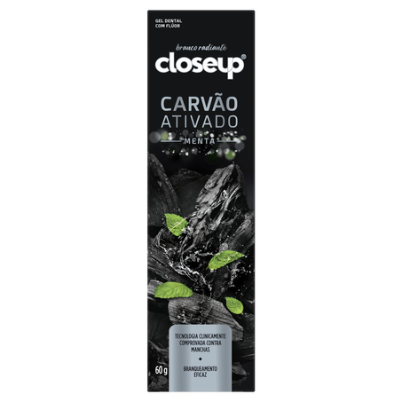 Creme Dental Closeup 60g - Carvão Ativado - Menta