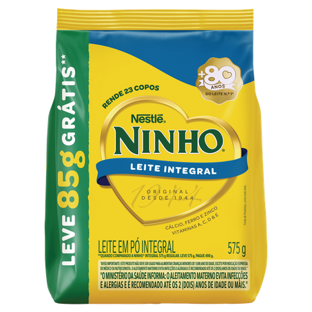 Leite Pó Nestlé Ninho Instegral Pacote Leve 575g Pague 490g 
 