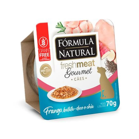 Ração Úmida Fórmula Natural Fresh Meat Gourmet para Cães Sabor Frango 70g