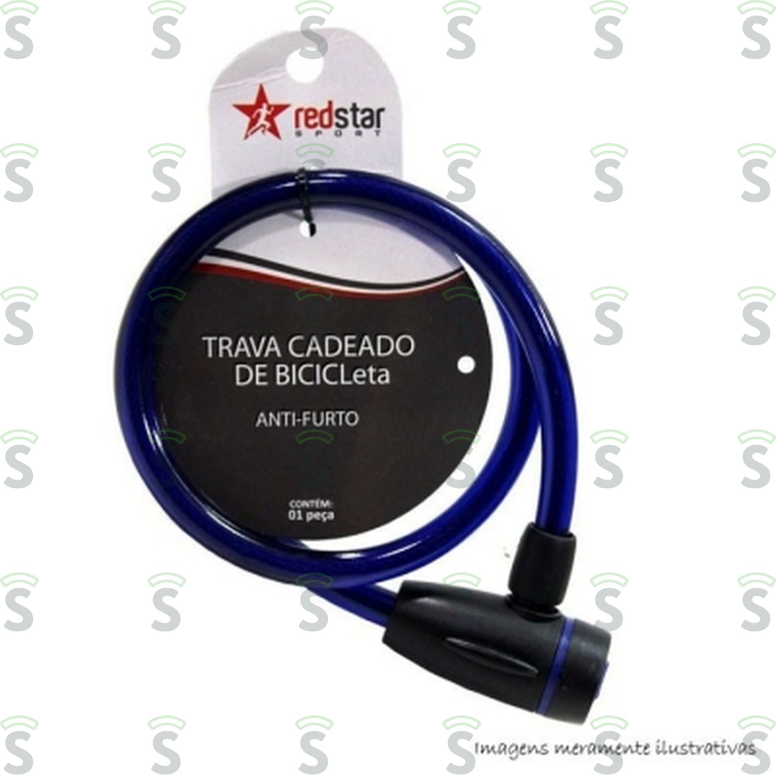 Cadeado Redstar Para Bicicleta Trava Anti Furto