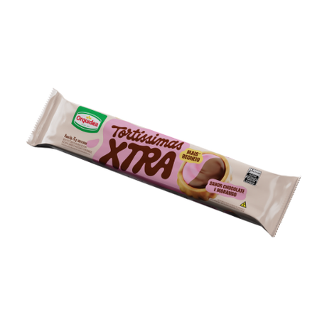 Biscoito Orquídea Tortissimas Xtra Choc e Morango 75g