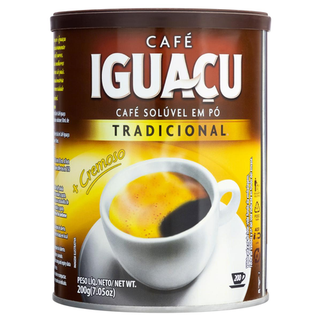 Café Solúvel Iguaçu 200g - Tradicional - Lata