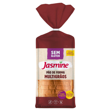 Pão Jasmine 350g - Sem Glúten - Fatiado - Multigrãos