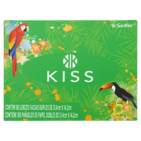 Lenço Facial Kiss Com 100 Lenços