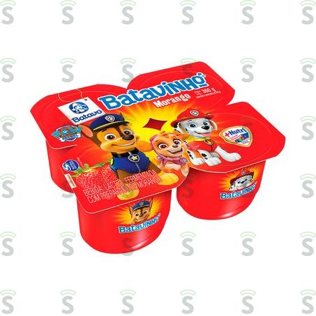  Bebida Láctea Batavo Patrulha Canina Tradicional Sabor Morango 360g