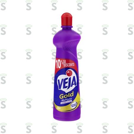  Limpador Multiuso Veja Gold Com Álcool Lavanda  Squeeze 500ml