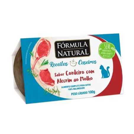 Ração Úmida Fórmula Natural Receita Caseira Gatos Cordeiro com Alecrim a Molho 100g
