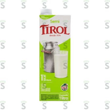  Leite Uht Tirol Semidesnatado Caixa Com Tampa 1lt