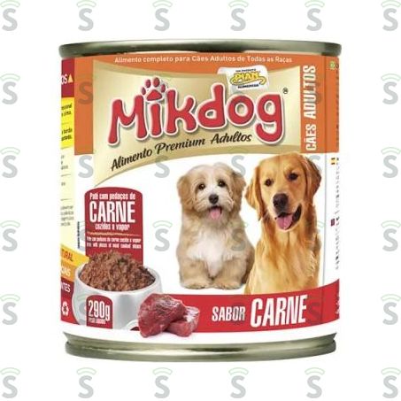 Racao Mikdog 290gr Carne