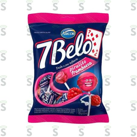  Pirulito 7 Belo Framboesa 120g