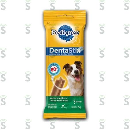  Petisco Para Cães Adultos Pedigree Dentastix Raças Médias 3un