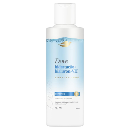 Shampoo Dove 190ml - Hidratação - Hialurônico