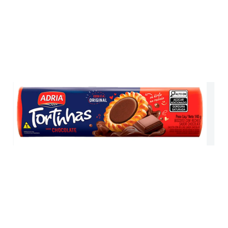 Biscoito Tortinhas Adria Chocolate 140g