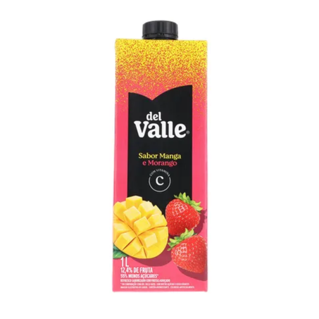 Suco Sabor Manga e Morango Del Valle Caixa com Tampa 1lt