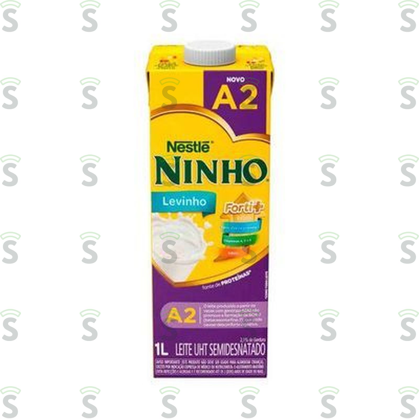 Leite UHD Semidesnatado Nestlé Ninho Levinho A2 Caixa com Tampa 1lt