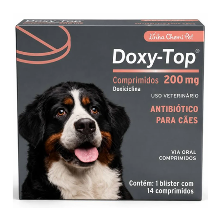 Antibiótico para Cães e Gatos Doxy-top 200mg