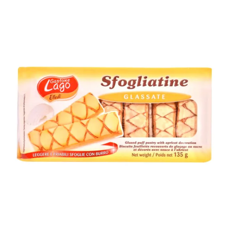 Biscoito lago folhado glaceado 135g