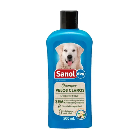SHAMPOO SANOL DOG PELOS CLAROS 500 ML