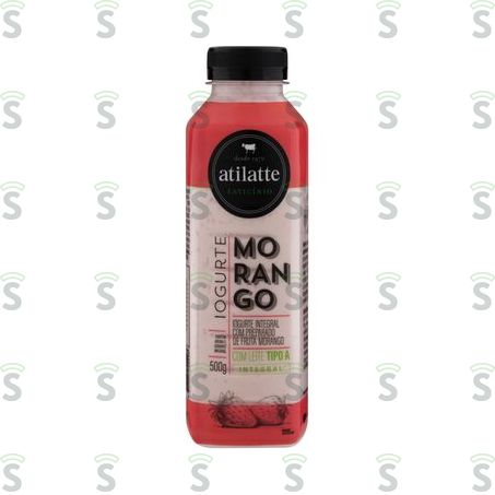 Iogurte Integral Morango Atilatte Garrafa 500g