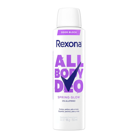 Desodorante Aerossol Rexona 150ml - All Body - Glow - Feminino