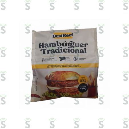  Hamb Trad Best Beef 480g S/tempero
