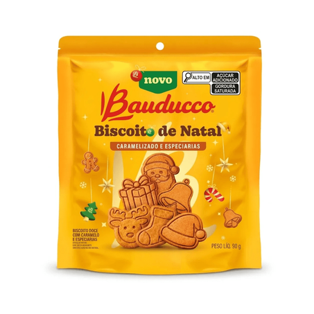 Biscoito natal bauducco 90g caramelizado