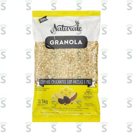  Granola Naturale Passas e Mel Embalagem 1kg