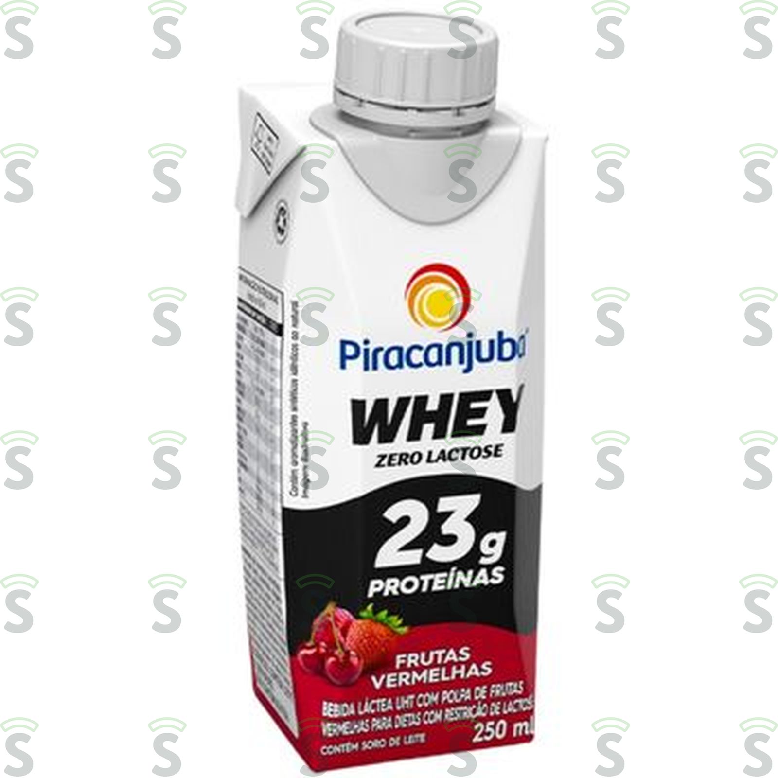 Bebida Láctea UHT Piracanjuba Whey Frutas Vermelhas Zero Lactose Caixa com Tampa 250ml