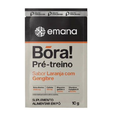 Suplemento Pré Treino Emana Laranja C/Gengibre Sachê 10g
