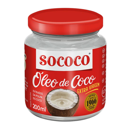 Óleo de Coco Sococo 200ml - Extra Virgem
